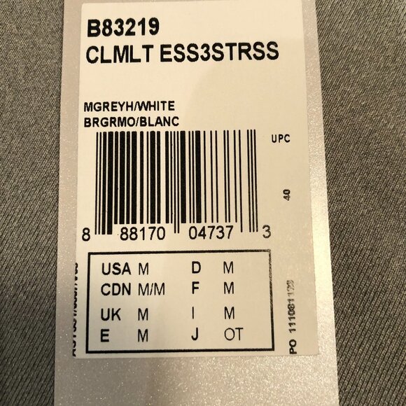 Adidas Golf Athletic 4 Button Collared Sh Slv Polo Shirt Grey & White Sz M NWT - Picture 9 of 11